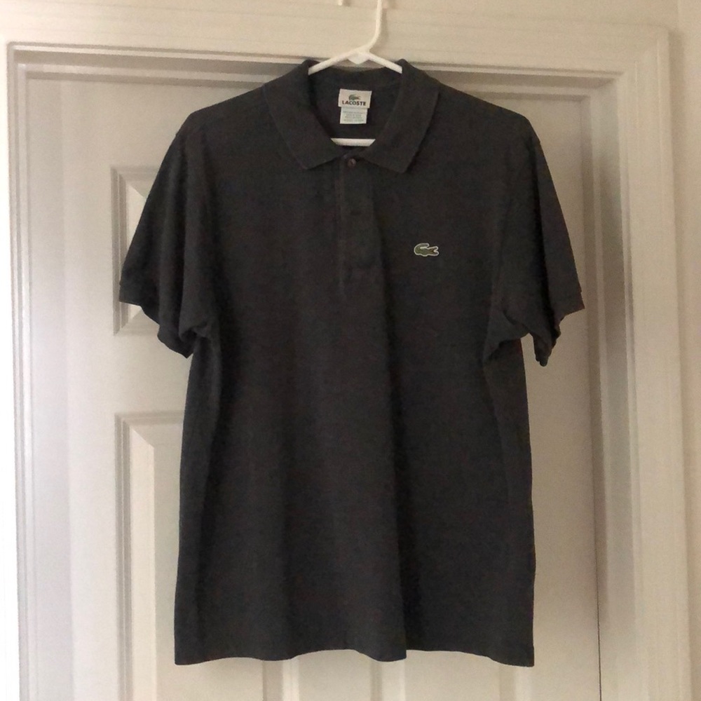Lacoste Gray Polo - size 5 (medium) like new!
